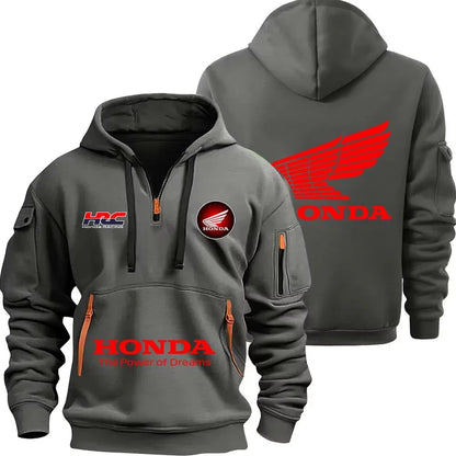 zipper hoodie outdoor sports enthusiasts 2025 new men and women fashion half zipper pocket spring and autumn hoodie