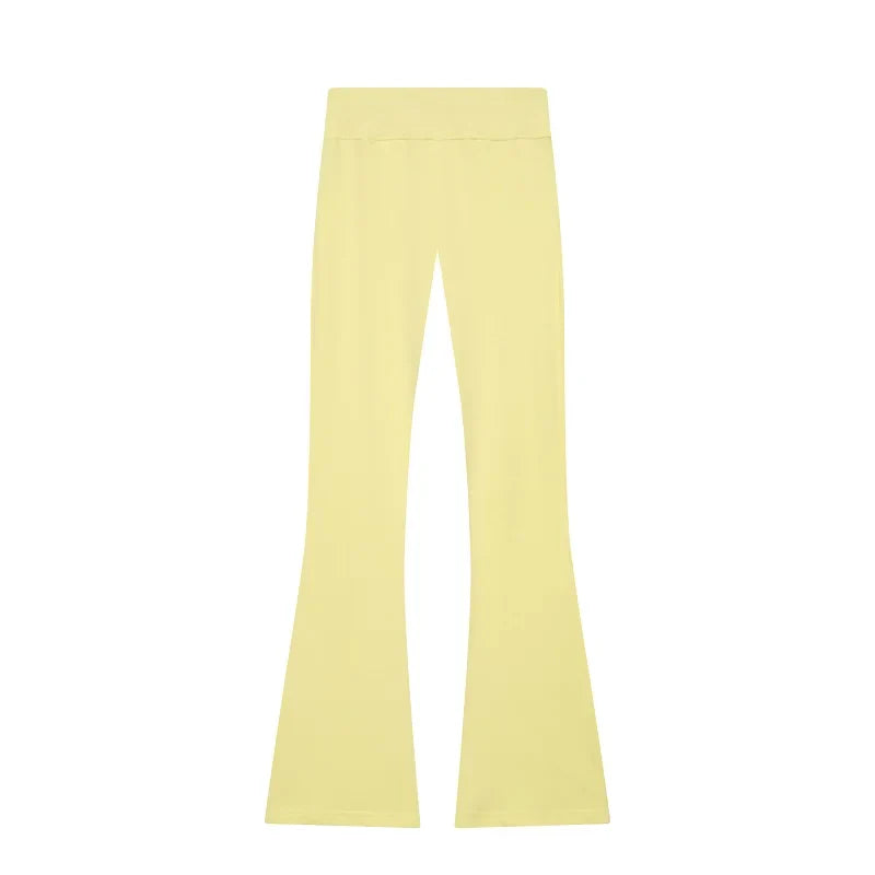 Flare Pants Sets for Women 2 Pieces Fleece High Waist Woman Trousers Sets Zipper Cropped Women's Jacket Streetwear Outfits
