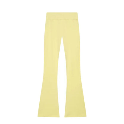 Flare Pants Sets for Women 2 Pieces Fleece High Waist Woman Trousers Sets Zipper Cropped Women's Jacket Streetwear Outfits