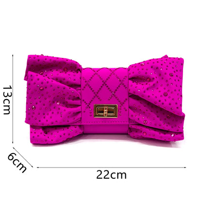 Fashion Brown Color Women's Party Shoes and Bag Set With Elegant Diamond Butterfly Design - Stylish and Chic