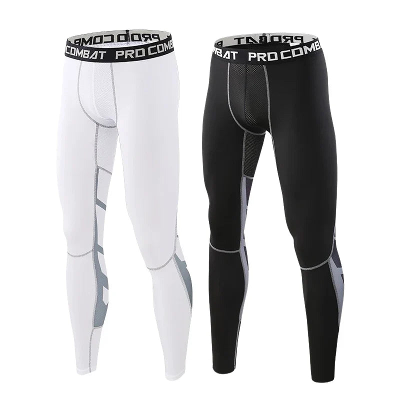 Men's Compression Pants Cycling Running Basketball Soccer Elasticity Sweatpants Fitness Tights Legging Trousers Rash Guard Gym