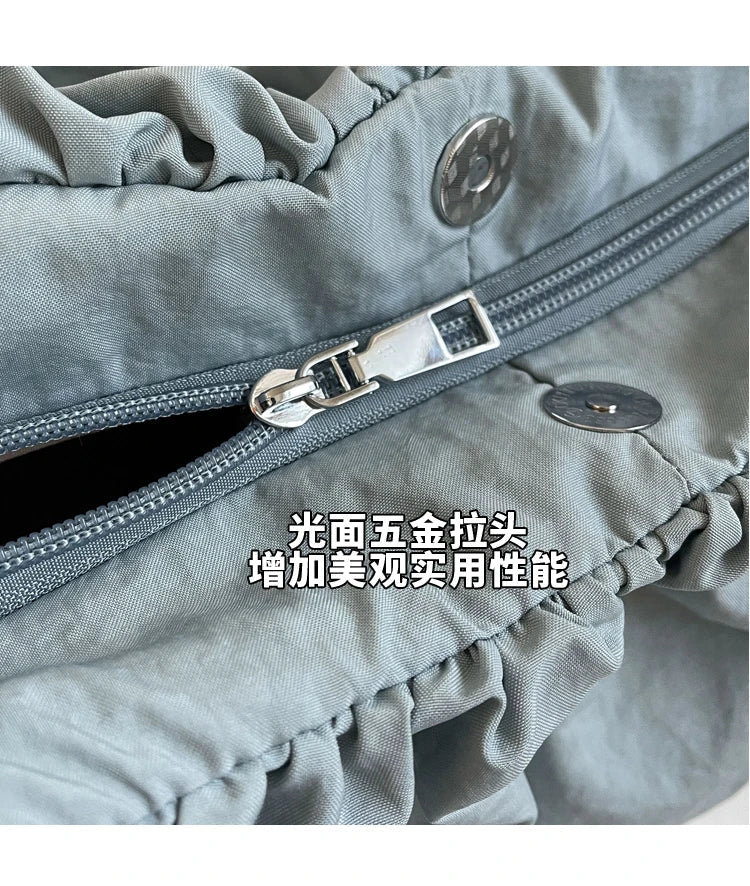 Hot Selling Fashion Nylon Pleated Women's Crossbody Bag 2026 New Casual Trend Versatile Large Capacity Tote Women's Shoulder Bag