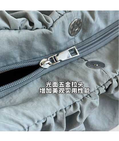 Hot Selling Fashion Nylon Pleated Women's Crossbody Bag 2026 New Casual Trend Versatile Large Capacity Tote Women's Shoulder Bag