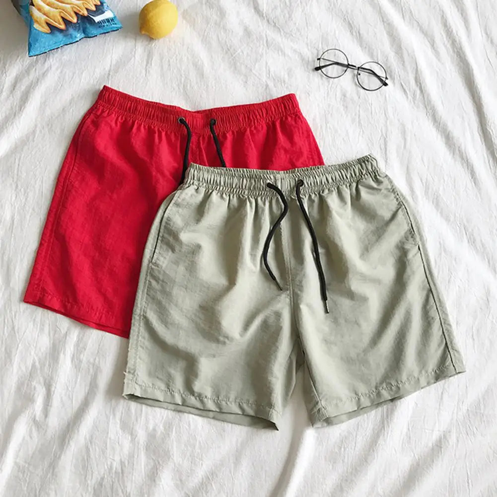 Running Shorts Drawstring Elastic Waist Shorts Loose Gym Sports Men Casual Jogging