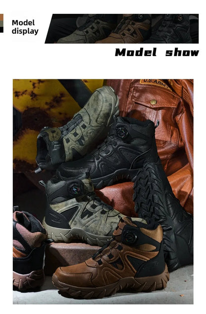 Work Safety Shoes Smash-proof and Puncture-proof Sports Safety Shoes Outdoor Mountaineering Wear-resistant Steel Boots