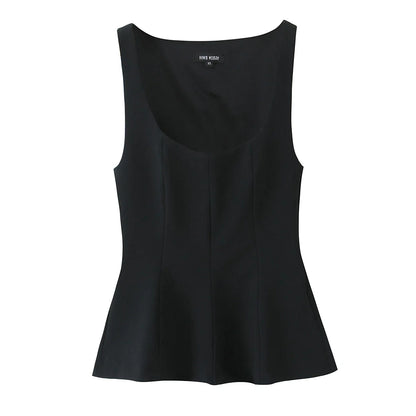 Women Sweet Elegant Tops Skirt Hem Halter Top New 2025 Fashion Spring Summer Romantic Casual Holidays Slim Tops