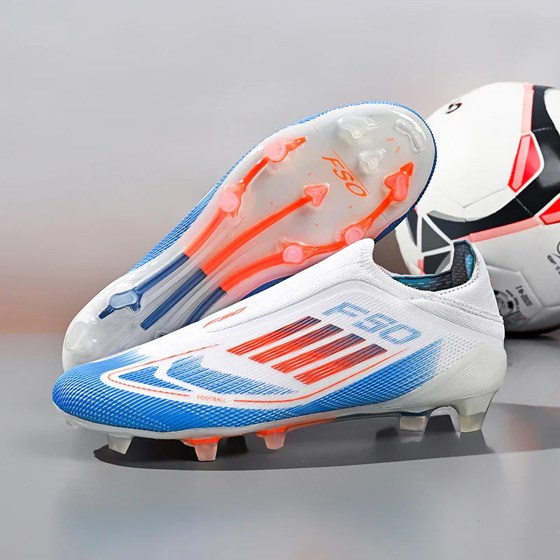 New Men Football Boots Outdoor Sport Training Soccer Shoes Match Boys Adult Cleats Breathable Non Slip Long Spikes Comfortable
