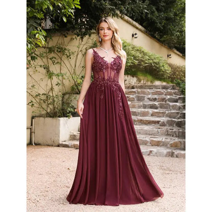 New Spaghetti Straps Evening Dress Mermaid Dress Beaded Appliques Wedding Dress Illusion Prom Gowns Formal Party Vestido De Gala