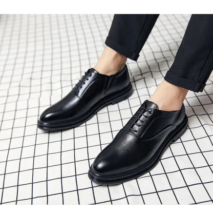 Men's Dress Shoes Classic Office Social Oxford Leather Shoes Men Trend Wedding Casual Business Shoes For Men Formal Leather Shoe