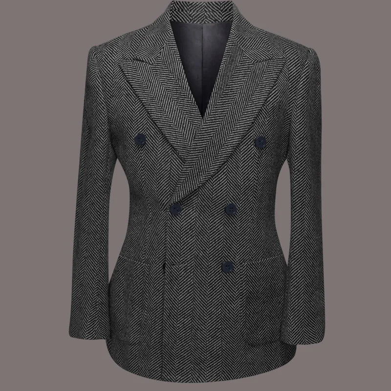 Conjunto Masculino de Terno 2 Peças Primavera Outono Blazer Calças Elásticas Casual de Negócios Casamento Festa Formatura Jantar Trabalho Viagem Banquete