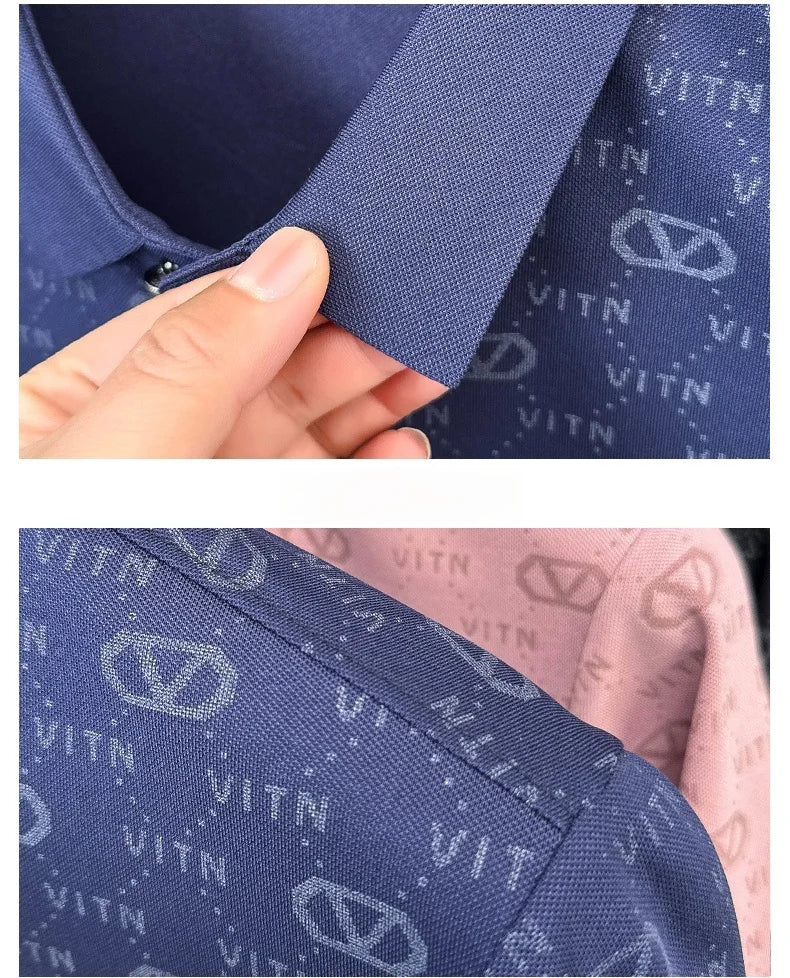 Fashion brand men's short sleeve polo shirt summer new item original printing custom design youth comfortable top casual T-shirt