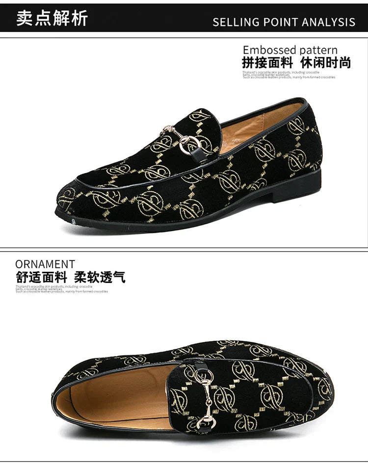 Hot Blue Men's Luxury Loafers Plus Size 47 Suede Leather Shoes For Men Designer Moccasins Slip-On Casual Dress Shoes Men Flats