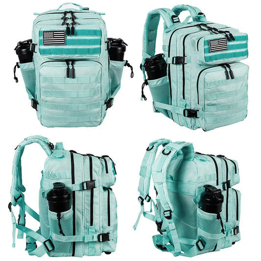 35L Tactical Backpack Small Athlete Gym Bag for Men/Women Qutdoor Travel Hiking Molle Rucksack with Bottle Holder