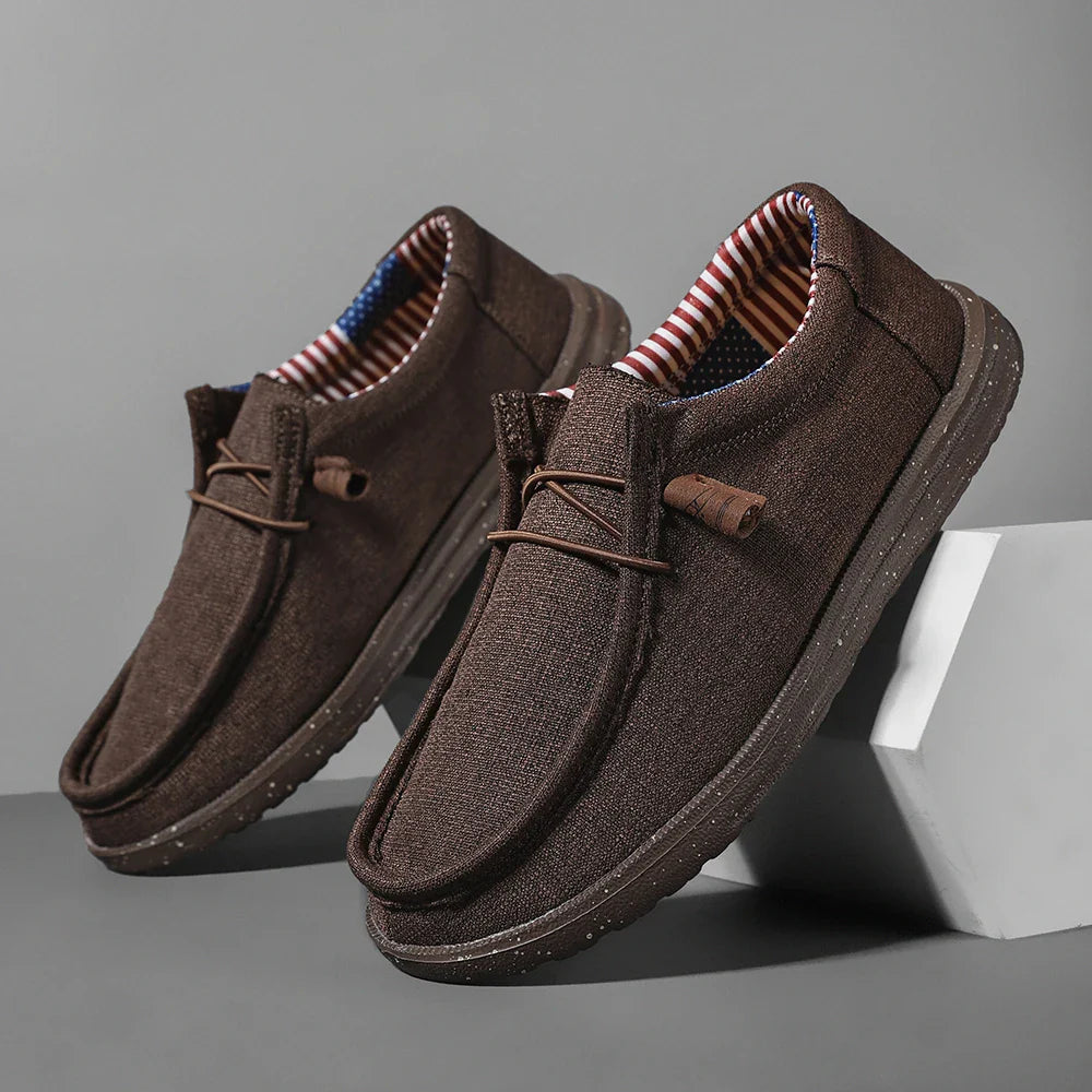 Plus Size Men's Solid Color Breathable Slip On Classic Loafer Shoes Comfy Casual Durable Lightweight Walking Shoes