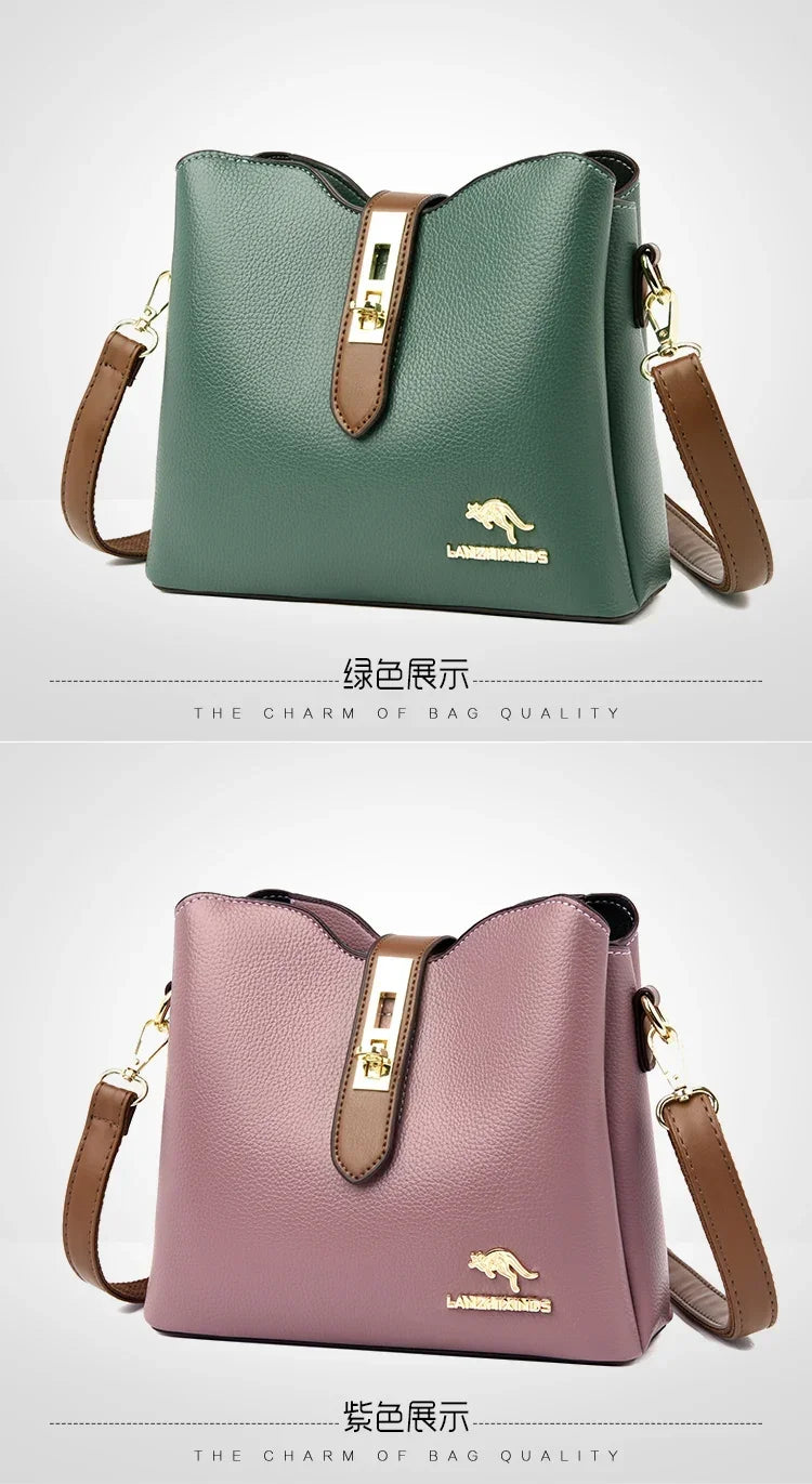 New High-quality Large Capacity PU Classic Women's Shoulder Bags 2025 Fashion Concise Light Luxury Versatile Style Crossbody Bag