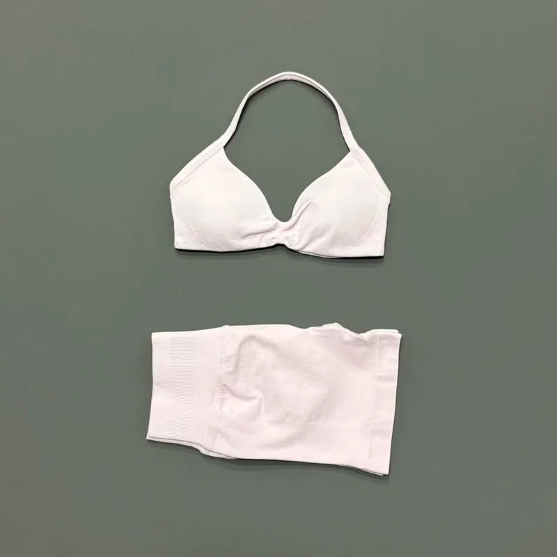 2 Piece Yoga Sets Women  Low Waist Seamless Push Up Bra Scrunch Butt Lift No Digging Comfortable Gym Running Tracksuits