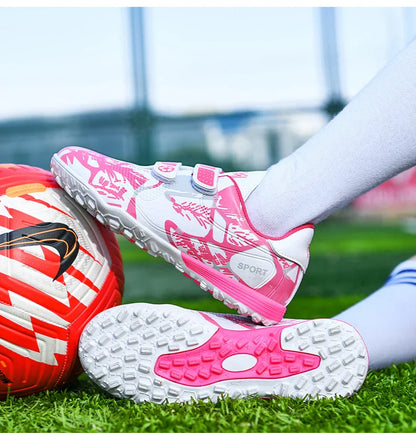 Professional Football Shoes Kids Futsal Sneakers Outdoor Low-cut Soccer Shoes Boys Lightweight Non-slip Children's Sports Shoes