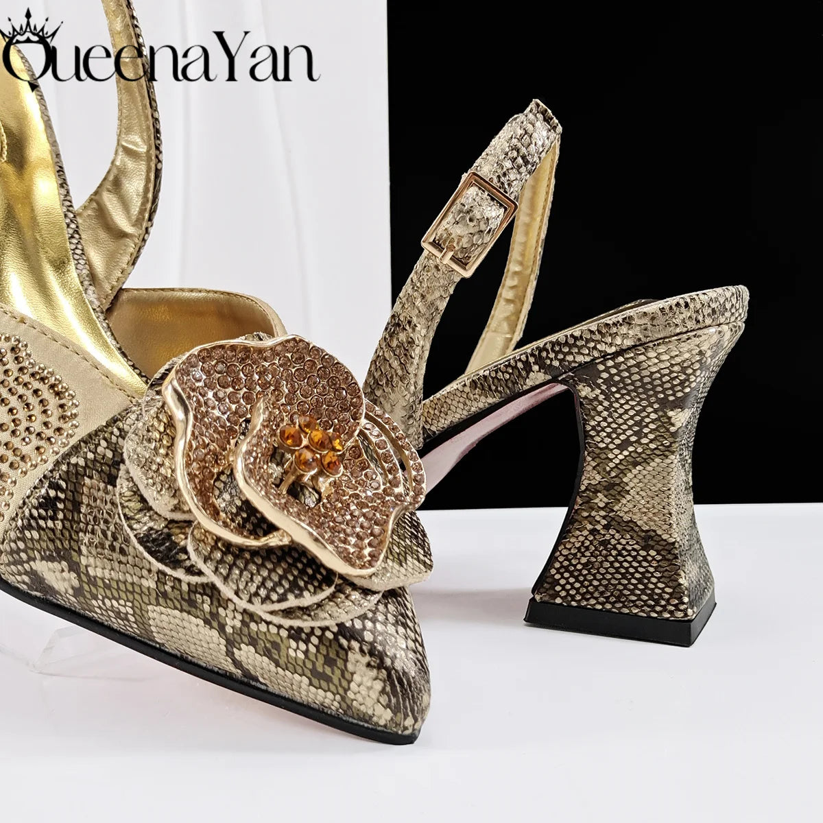 Elegant Lilac Color Women's Heels Handbag Set Rhinestone Embellished Designer Shoes for Weddings Special Events