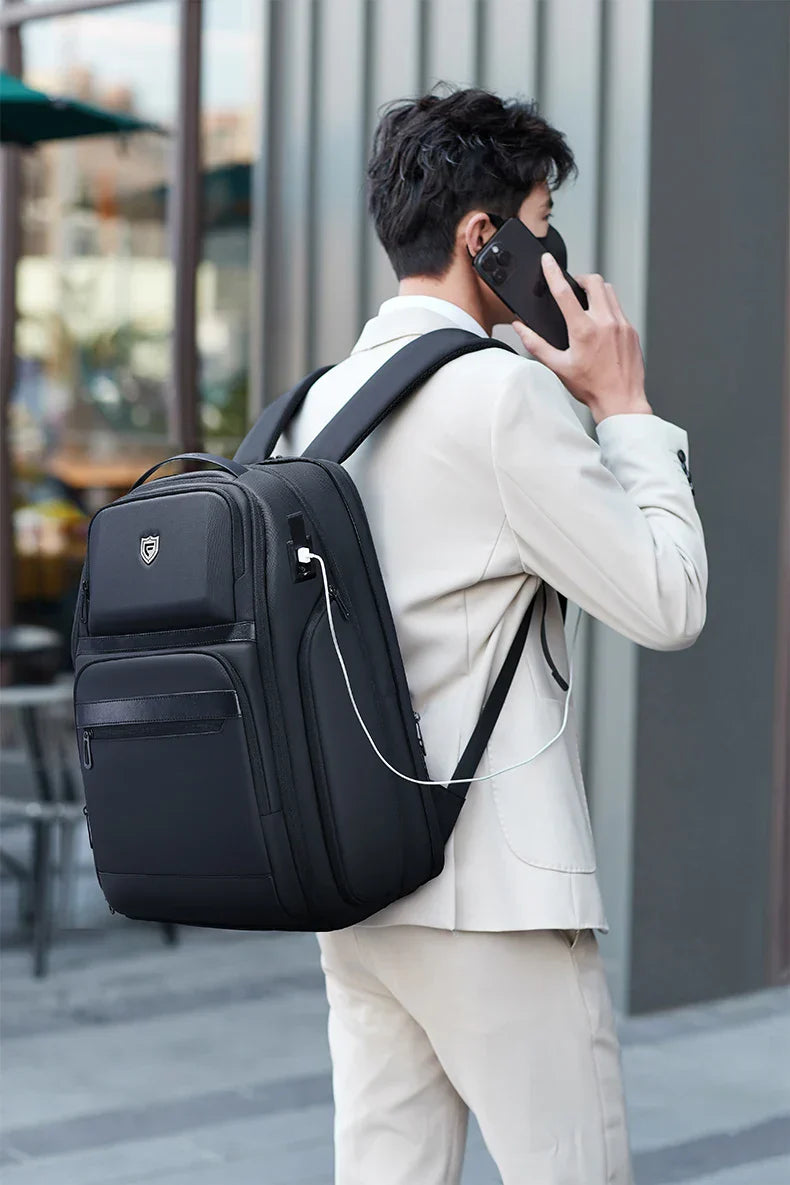 Men 36L Business Backpack USB Waterproof  Multi Pocket Backpacks Fit 17.3 Inch Laptop