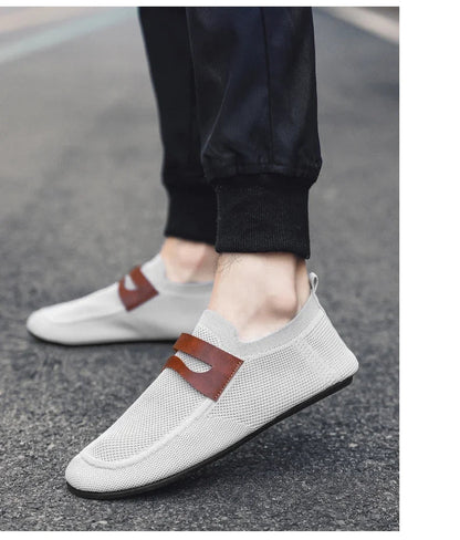 Men's Non Slip Loafers Thin Bottom Breathable Casual Slip on Lightweight Fashion Loafer Comfortable Driving Office Shoes