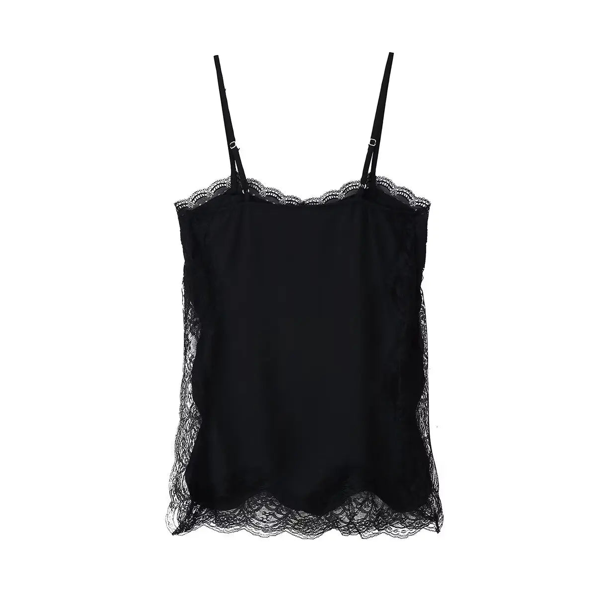 2025 New Women Cami Top Heart Neck Lace Trim Sleeveless Casual Sexy Summer Party Fashion Multi Color
