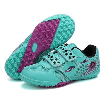 Kids Athletic Soccer Shoes Turf Football Sneakers Outdoor Firm Ground Soccer Shoes Child Anti-slip Football Sports Shoes