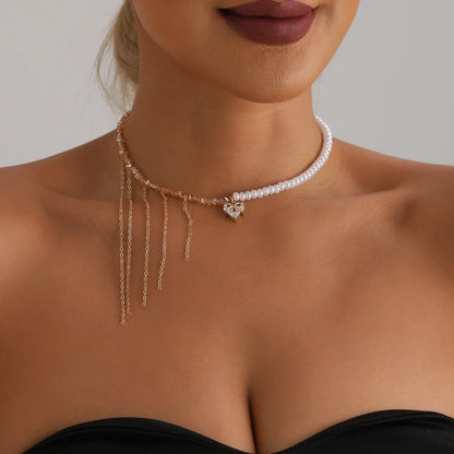 Versatile Beaded Tassels Necklace Adjustable Length Neckchain for Party Wear Fashion Jewelry Accessories Gift