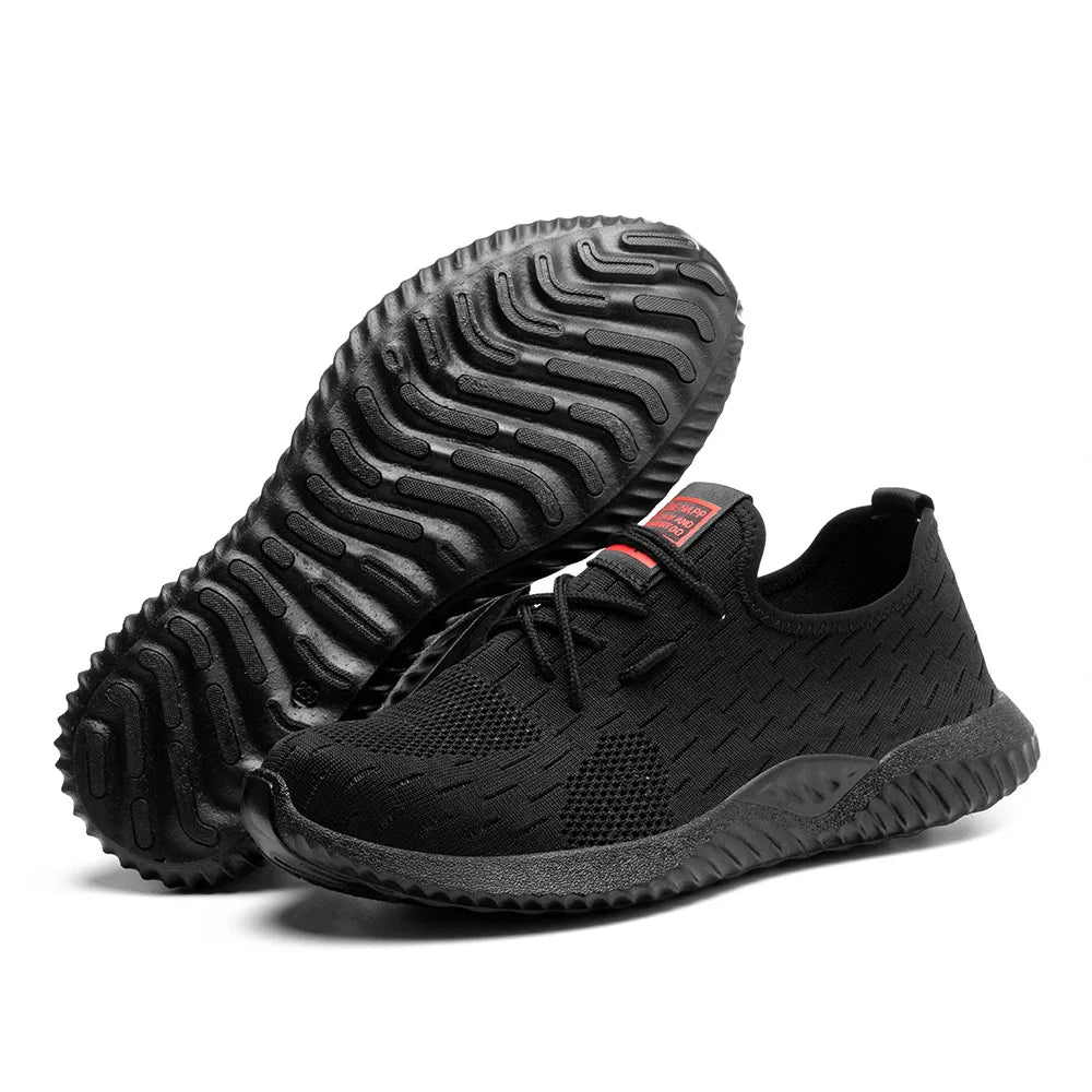 Mens Safety Shoes Breathable Steel Toe Cap Boots Anti-smashing Anti-smash Safety Work Shoes Lightweight Men Women Work Sneaker