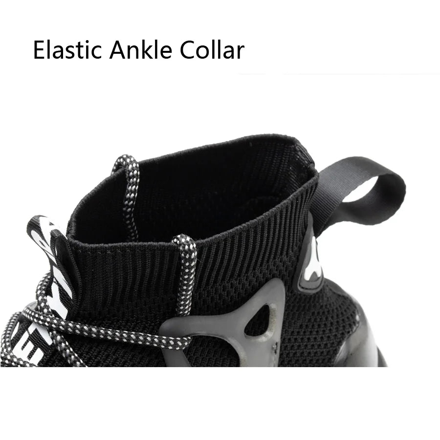 2025 Women's Safety Shoes Anti-Smash Puncture Proof Breathable Mesh Work Boots, Fashion Outdoor Workshop Safety Boots for Women