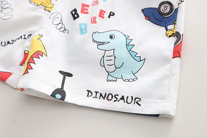 New Summer Baby Boys Clothes Suit Children Fashion Cartoon Shirt Shorts 2Pcs/Sets Toddler Casual Costume Infant Kids Tracksuits