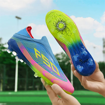 New Men Football Boots Outdoor High-top Soccer Shoes Cleats Hot-selling Grass Match Indoor Sneakers Non-Slip High-quality