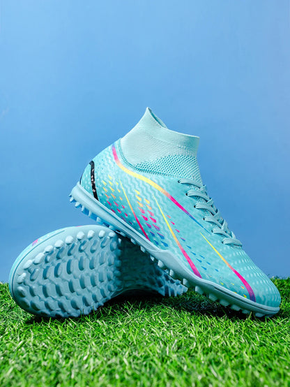Classic TF Turf football shoes PU Fabric Comfort Upper Rubber Abrasion Resistant Sole Unisex Kids Sports Sneakers
