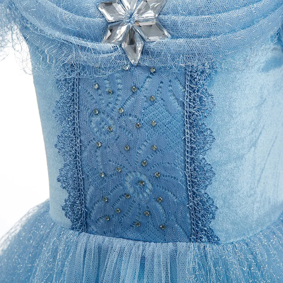 Vestido de Cinderela para Meninas, Roupa de Verão Infantil, Natal, Fantasia, Aniversário Infantil, Cosplay com Babados, Fantasia de Princesa para Performance