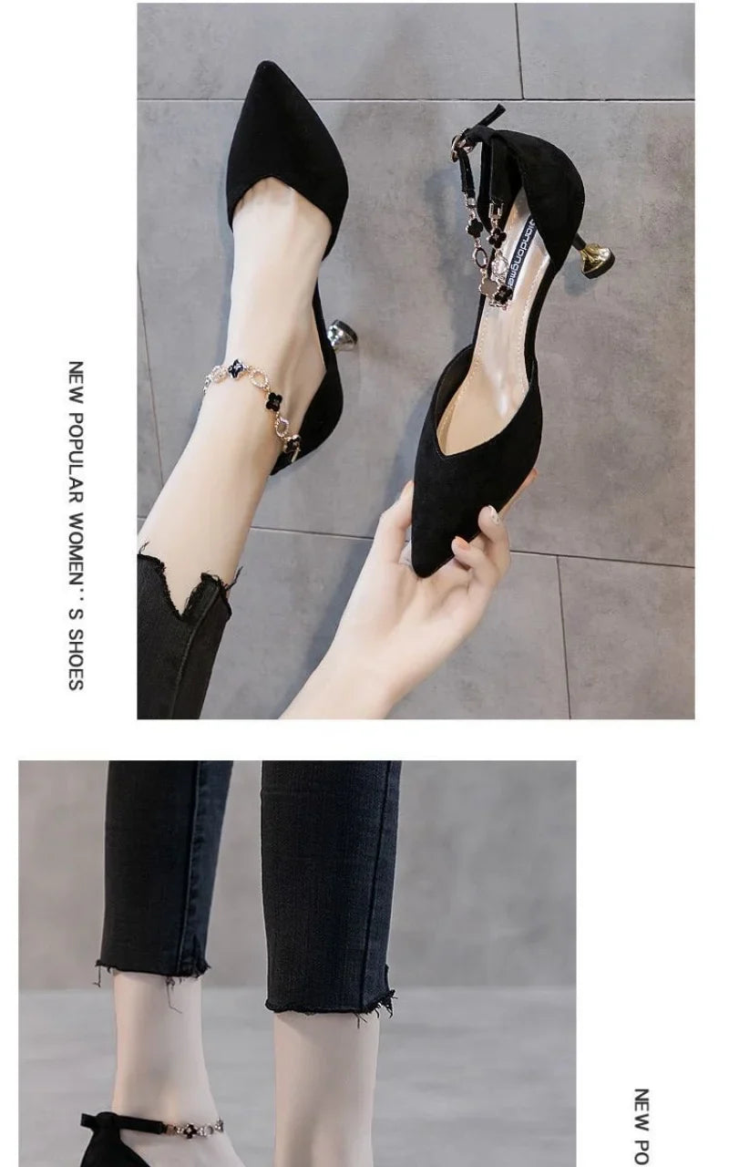 New fashion dinner party dance design style mature senior all-match small skirt Internet celebrity same high heels