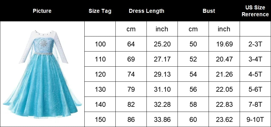 Snow Queen Girls Dress Princess Anna Elsa 2 Dresses Kids Fancy Children Vestidos Birthday Carnival Fancy Party Disguise