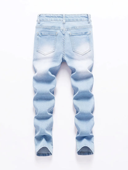 1PC Men's wide pants Brushed jeans Wide jeans Y2K New Rocks jeans buggy black hip-hop pants