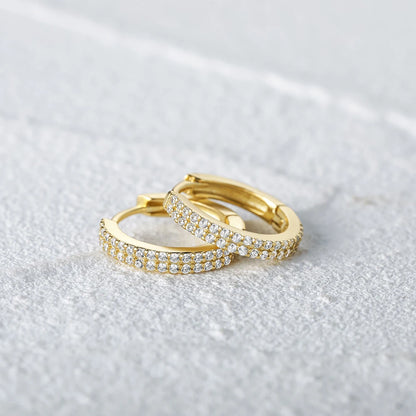 925 Sterling Silver Glossy Hoop Earrings Gold Color Tiny Cartilage Piercing Small Huggie Earring Fine Jewelry Accessories