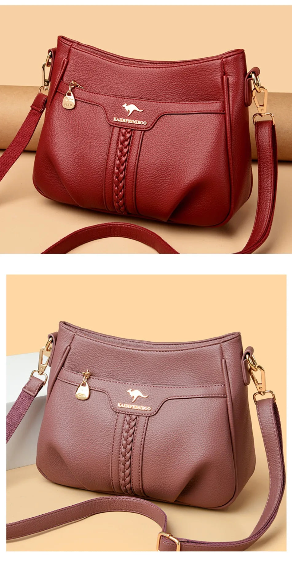 Genuine High Quality Soft Leather Women's Handbag Trend Designer Female Crossbody Bag Casual Shoulder Messenger Handbags 2024