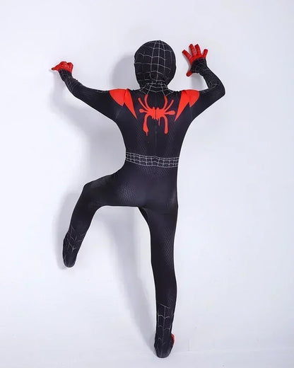 2026 For Kids Hot Toys Anime Spiderman Costume Mask Cosplay Spider Man Miles Morales Jumpsuit Bodysuit Halloween Costumes