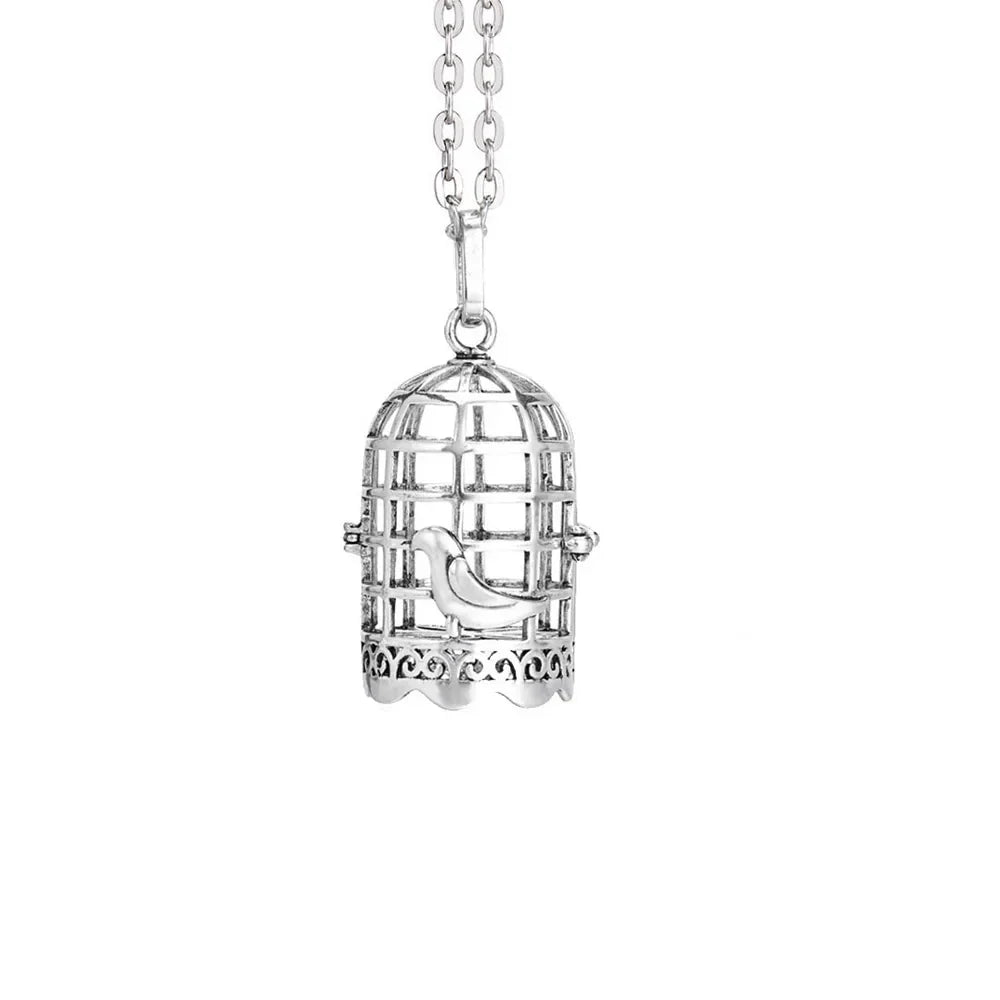 Music Chime Mexico Angel Ball Caller Locket Necklace Antique Vintage Pregnancy Essential Oil Diffuser Aromatherapy Necklace