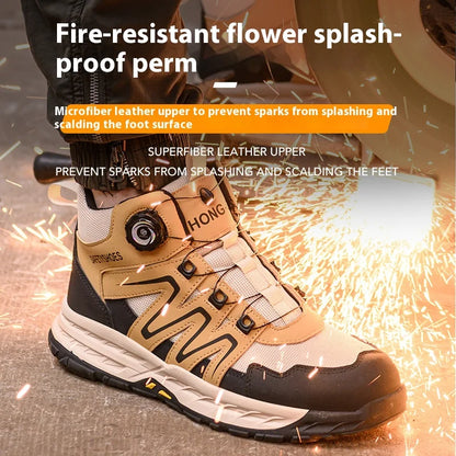 New Safety Boots Men Work Indestructible Shoes Sneakers Steel Toe Protective Boots Anti-smash Anti-puncture Work Tactical Boots