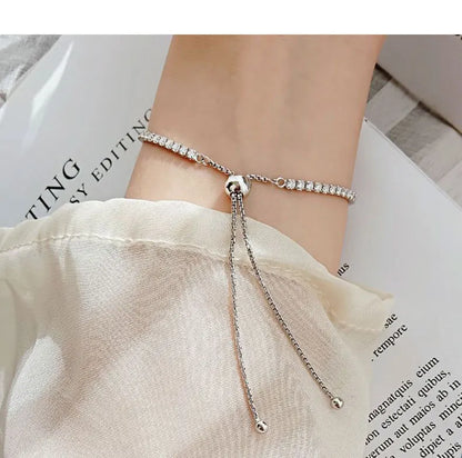 Full 2mm Moissanite Diamond Tennis Bracelet for Woman Man Certified s925 Silver Plated 18K Adjustable Link Chain Bracelets