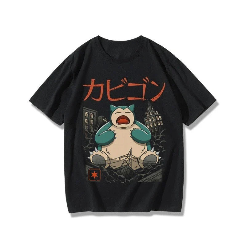 T-Shirt Squirtle Frog Seed Gengar Fire-breathing Beast Anime Peripheral Short Sleeve