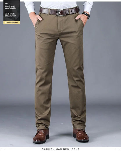 Men's Business Casual Pants Spring Summer Elastic Trousers Office Suit Pant Quick Dry Formal Stretch Pant Breathable Comfortable