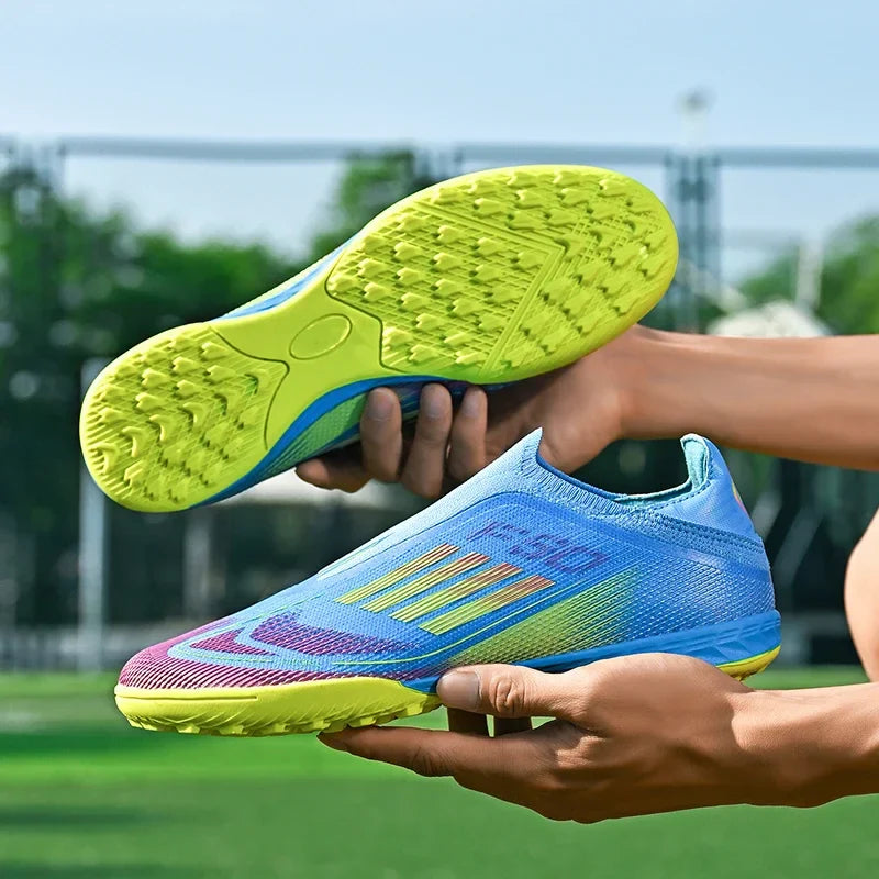 New Men Football Boots Outdoor Sport Training Soccer Shoes Match Boys Adult Cleats Breathable Non Slip Long Spikes Comfortable