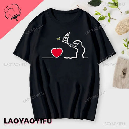 La Linea The Line Osvaldo Cavandoli TV Men Women Style Streetwear Tee Fashion Cotton T Shirt Round Neck Casual Summer Camiseta