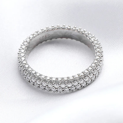 2.5cttw All Moissanite Rings for Women Full Enternity Sparkling Matching Diamond Band Sterling Silver S925 Jewelry