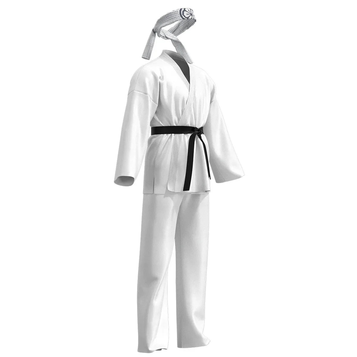Karate Kids KOF Cobra Kai Cosplay Costume Kid Adult Black White Kimono Uniform Headband Anime Halloween Party Suit Tracksuit