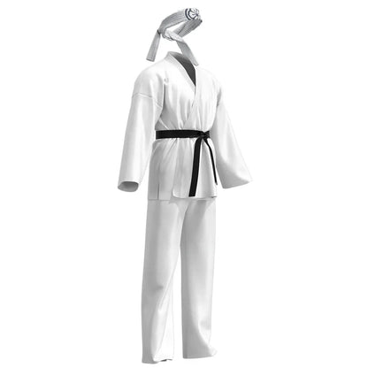Karate Kids KOF Cobra Kai Cosplay Costume Kid Adult Black White Kimono Uniform Headband Anime Halloween Party Suit Tracksuit