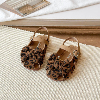 Summer Baby Girls Sandals Children Floral Bow Princess Shoes Soft Non Slip Toddler Kids Beach Shoes Comfortable Infant Sandals